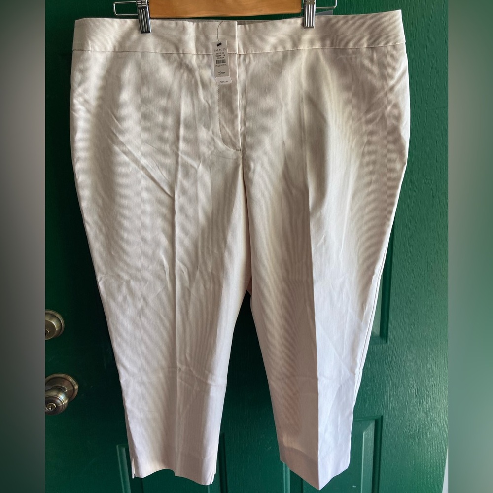 Talbots 20WP Sim Crop Pinstripe